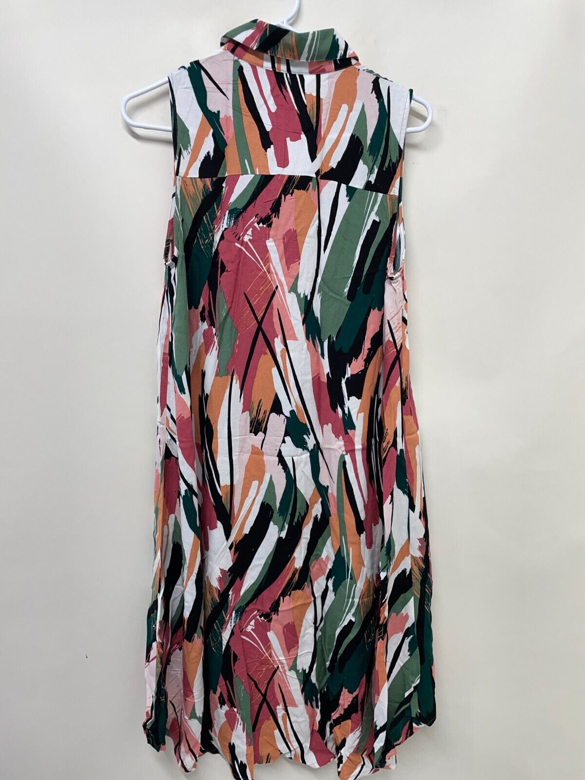 Apricot Womens 6 High Low Shirt Mini Dress Multicolor Button U Sleeveless 746077