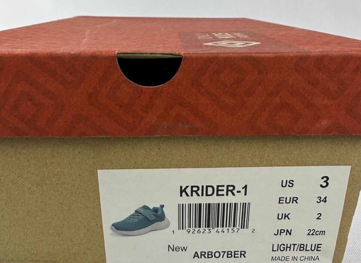 Dream Pairs Kids Size 3 Krider-1 Teal Running Sneaker Breathable Lightweight