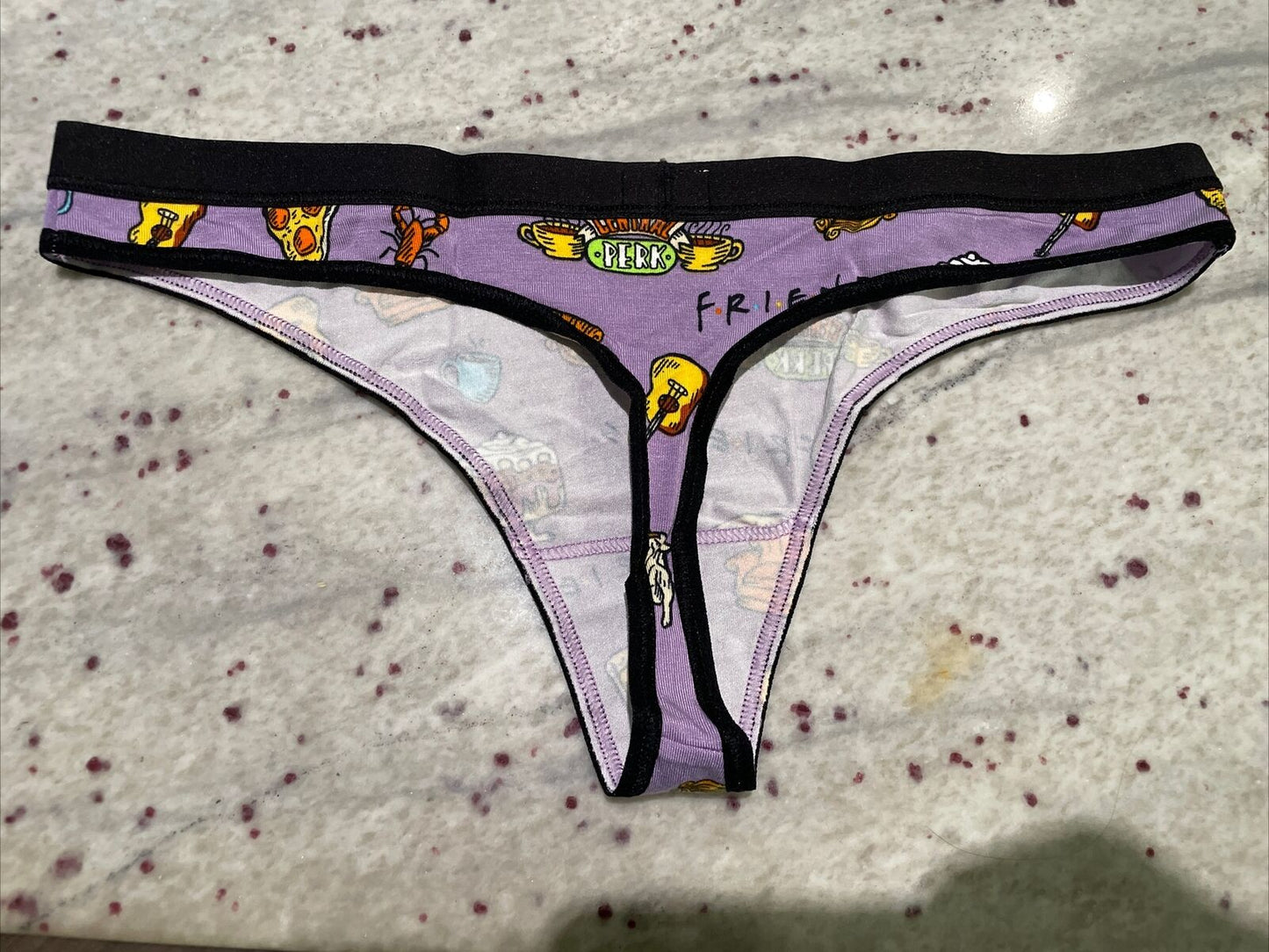 MeUndies Women's S Friends The One With MeUndies Thong Purple Panty Underwear