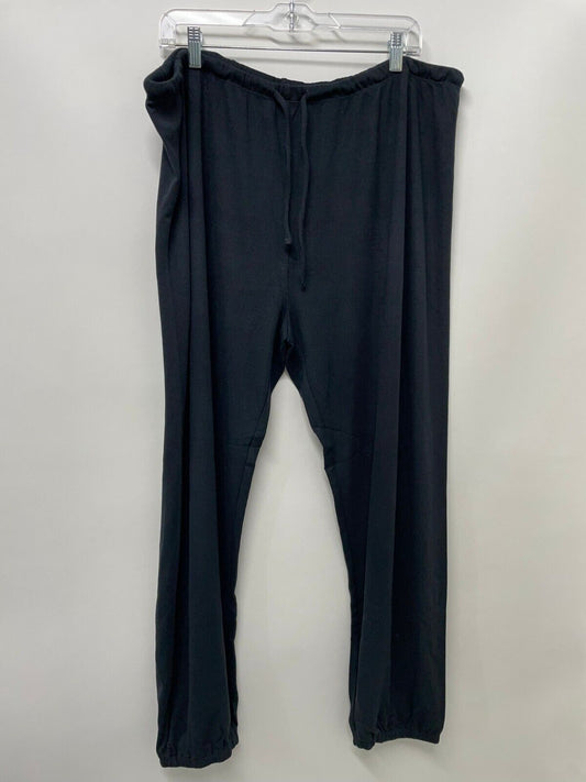 Knix Womens XXXL Flowy Softly Rib Lounge Pant Pajama Black Drawstring Pull On