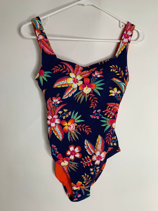 Tommy Bahama Womens 4 Reversible Island Cays Tropical One-Piece Swimsuit