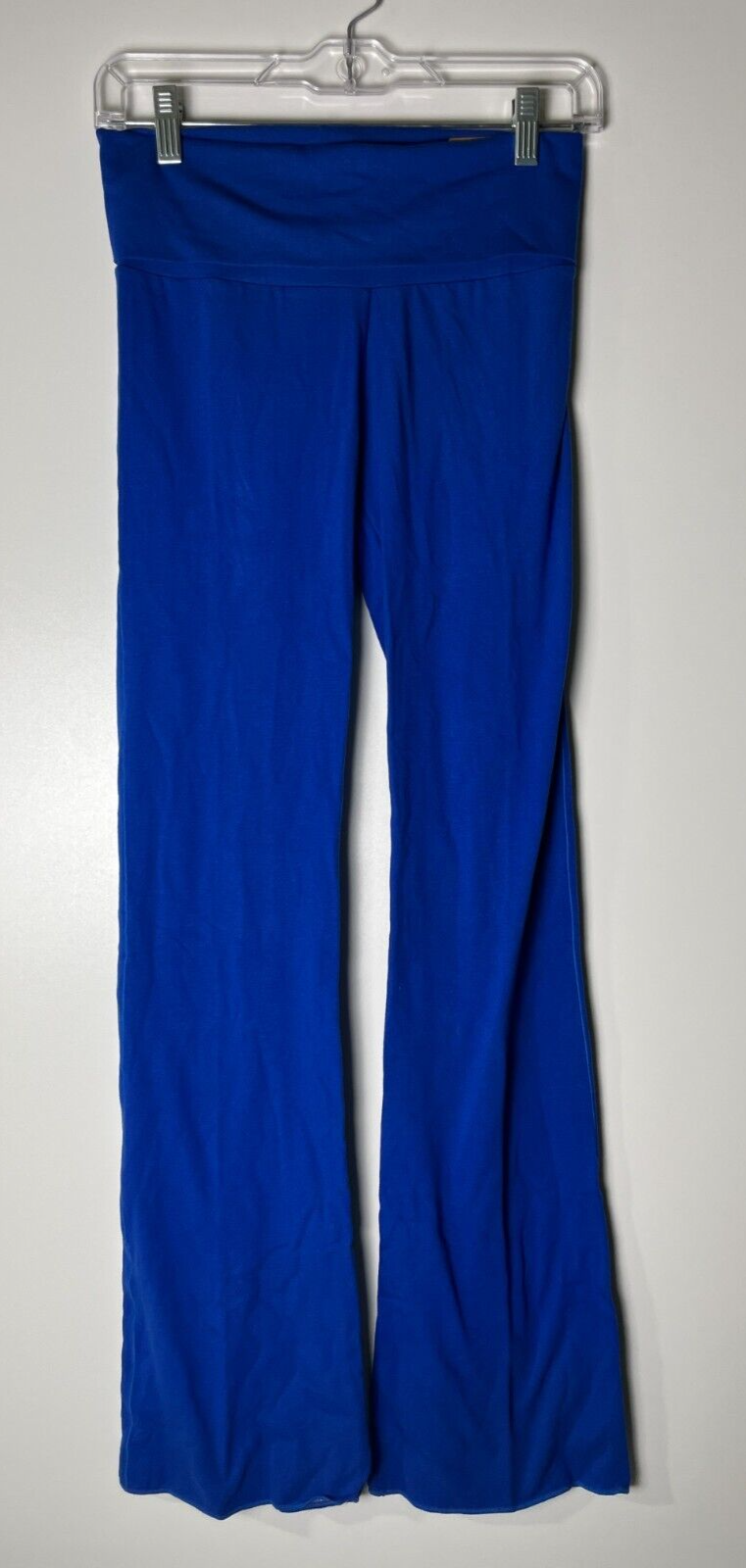 SKIMS Women's S Cotton Jersey Flare-Leg Foldover Pants Cobalt Blue AP-PNT-0715