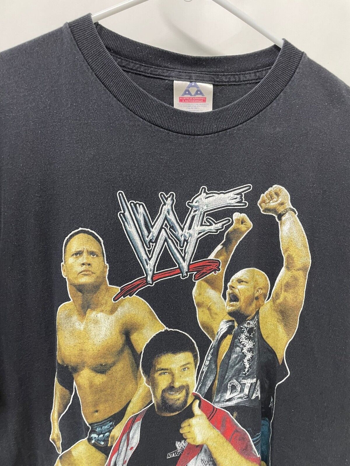 WWF Attitude Mens XL Mick Foley Stone Cold The Rock T Shirt VTG