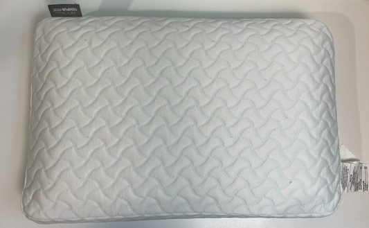 Tempur-Pedic Queen Size Cloud Pillow with Washable Cover White Blue QC-001357
