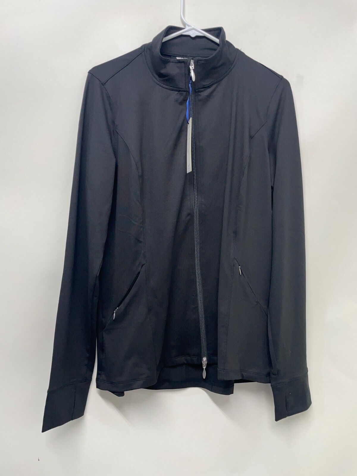 Storyline Collection Women's L Hero Jacket Black Brushed Tech Fabric Zip Up NWT