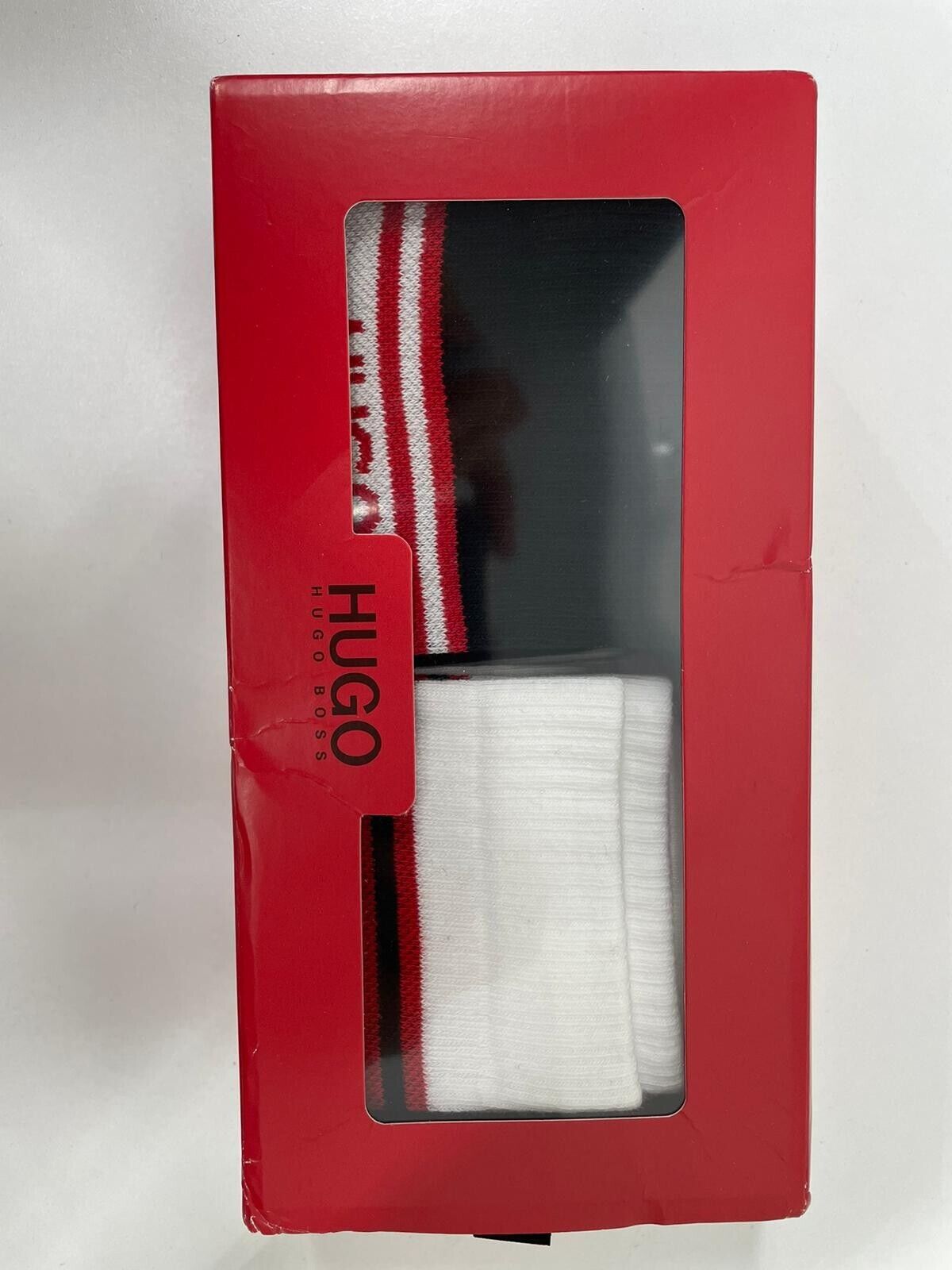 Hugo Hugo Boss Mens 7-13 Ribbed Quarter Socks Gift Box Set of 2 Piece