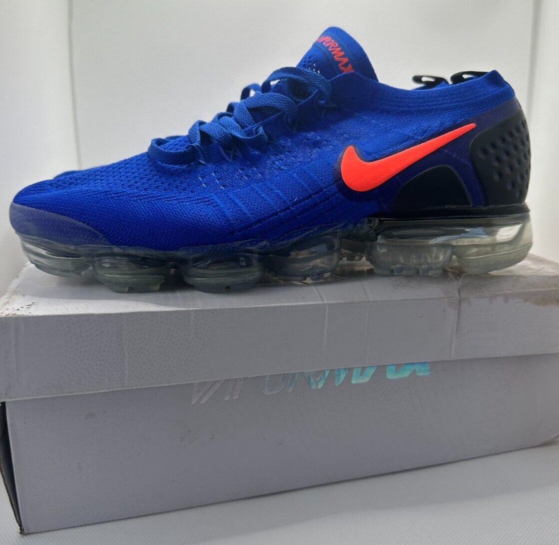 Nike Mens 10 Air VaporMax Flyknit 2 Racer Blue Running Shoes Sneakers 942842-400