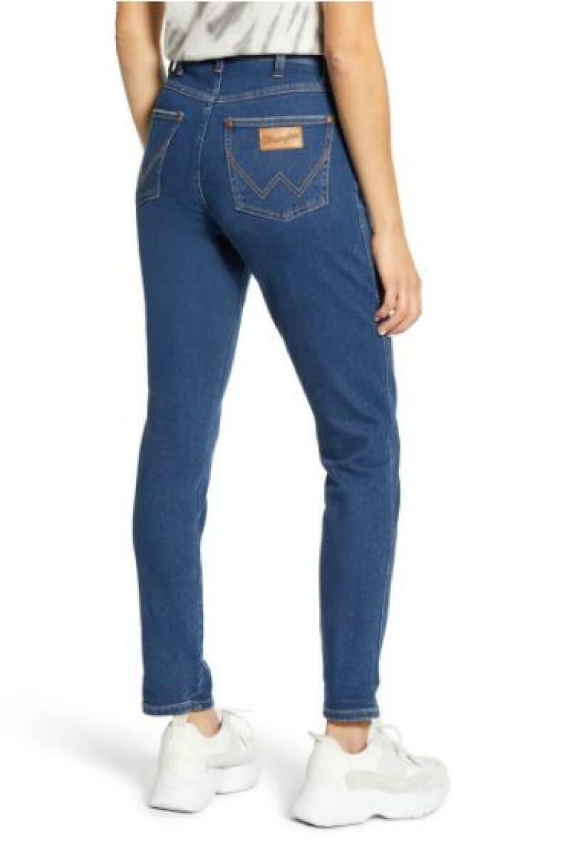 Wrangler Womens 26 Blue Jay Heritage High Waist Ankle Slim Fit Jeans