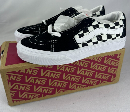 Vans Mens 5 SK8-Low Checkerboard Black Old Skool Skateboard Shoes VN0A4UUK4W7