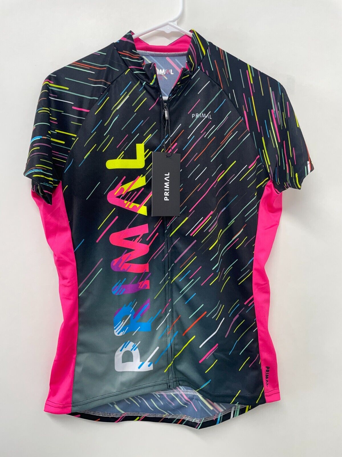 Primal Wovens XL Neon Acid Rain Sport Cut Jersey Short Sleeve Fitted FACI2J60W