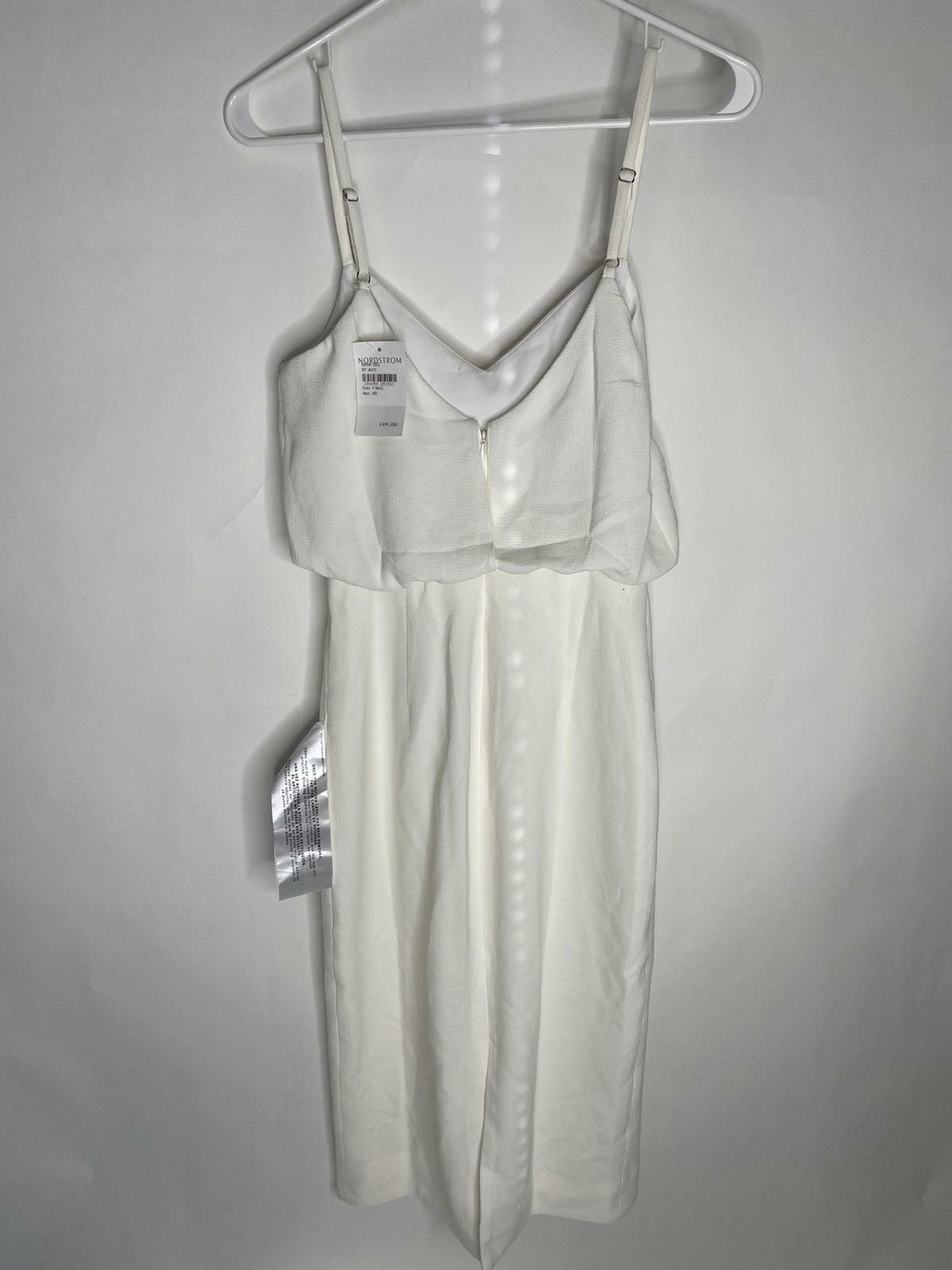 Dress the Population Womens XS White Alondra Blouson Sheath Dress