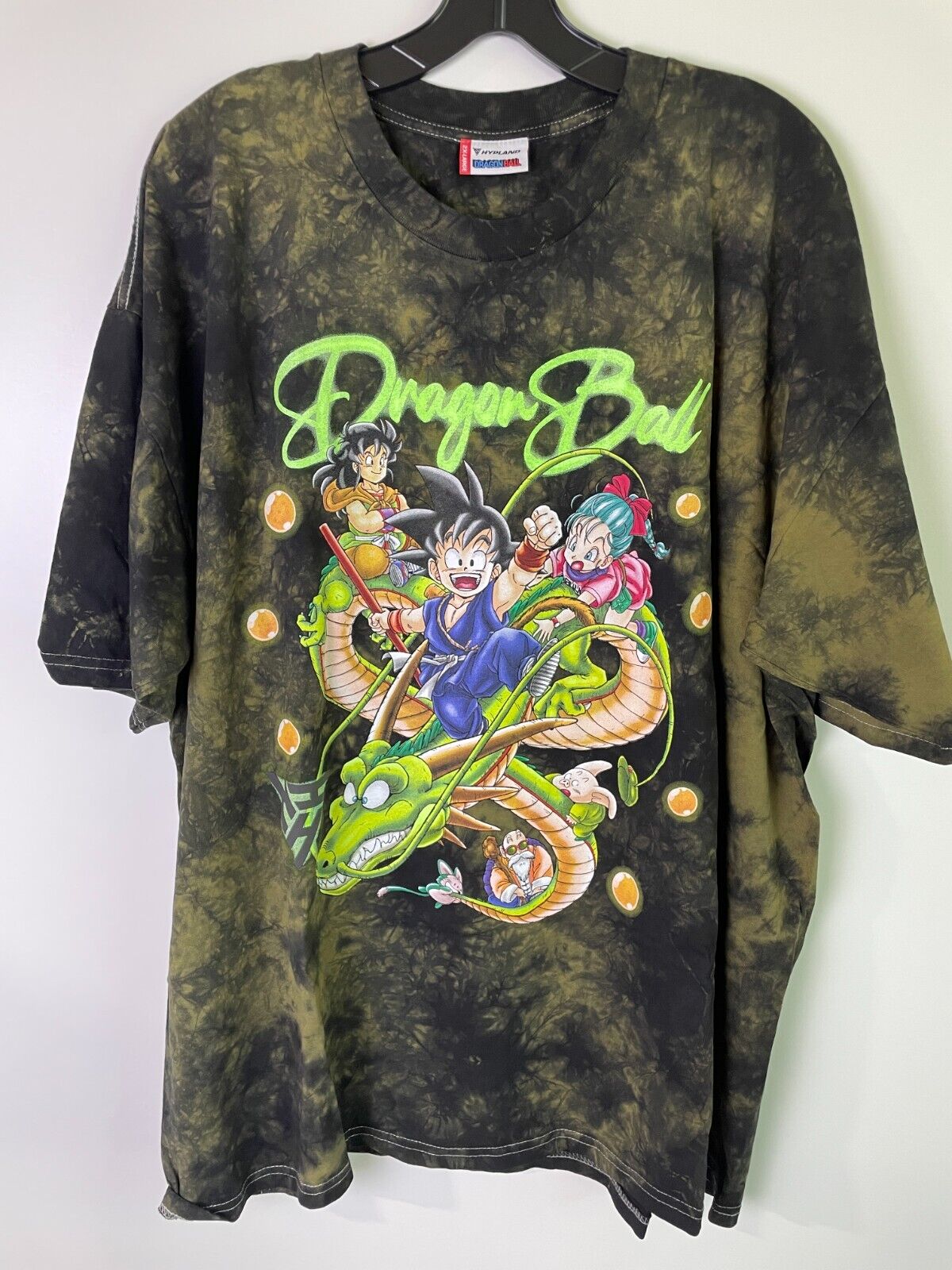 Hypland Mens 2XL Dragon Ball Shenron Air Brrush Tie-Dye T-Shirt Anime