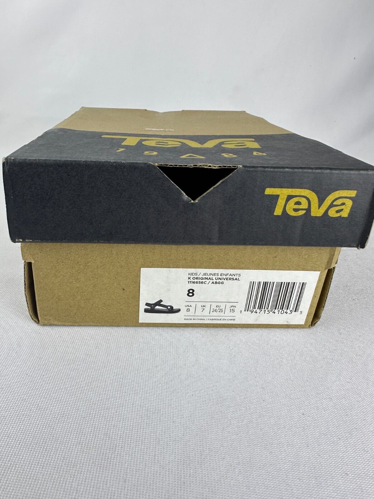 Teva Kids 8 Original Universal Blue Slingback Sandal Hook & Loop Strap 1116656C