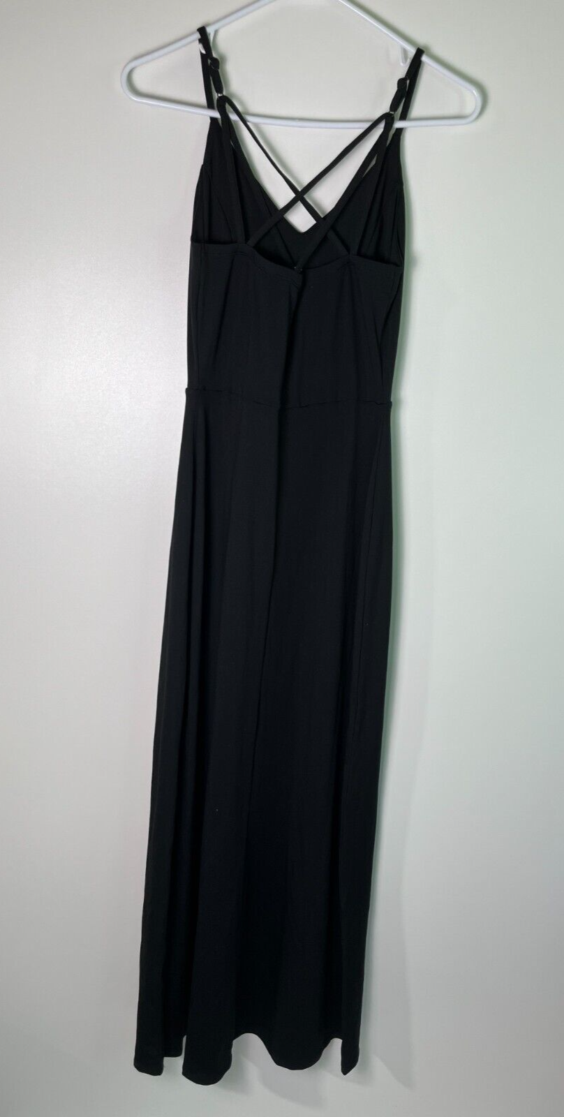 Market & Spruce Women's S Alisha Knit Strappy Back V-Neck Maxi Dress Black