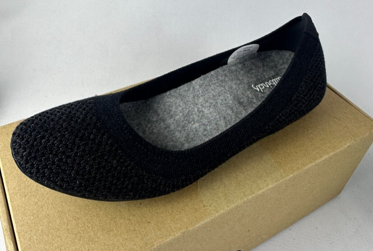 Allbirds Womens 6 Tree Breezers Heathered Black Ballet Flat Shoes TB1WHBK060