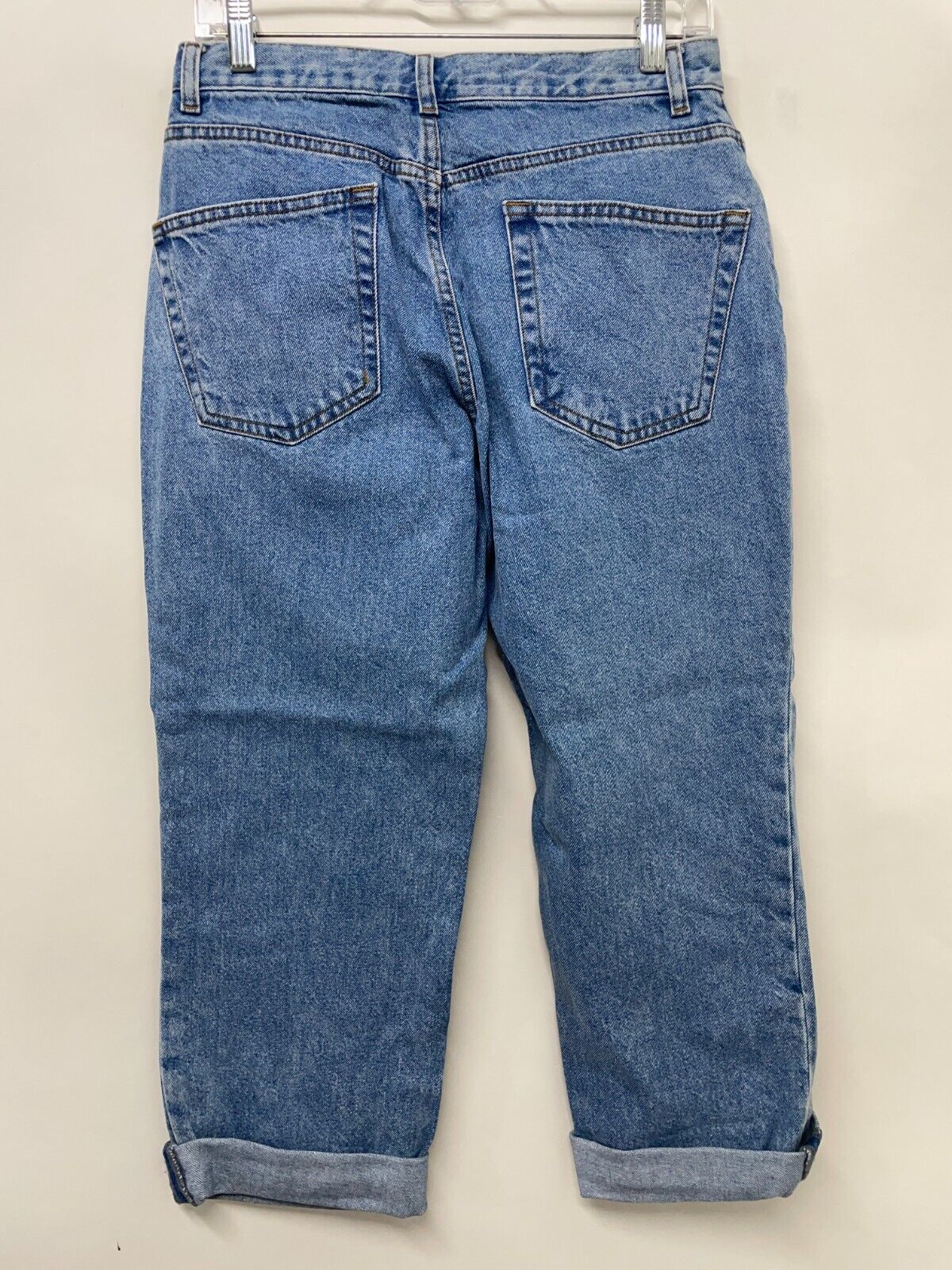 Asos Womens 30 Petite 90s Mid Rise Straight Leg Jeans Vintage Lightwash Blue