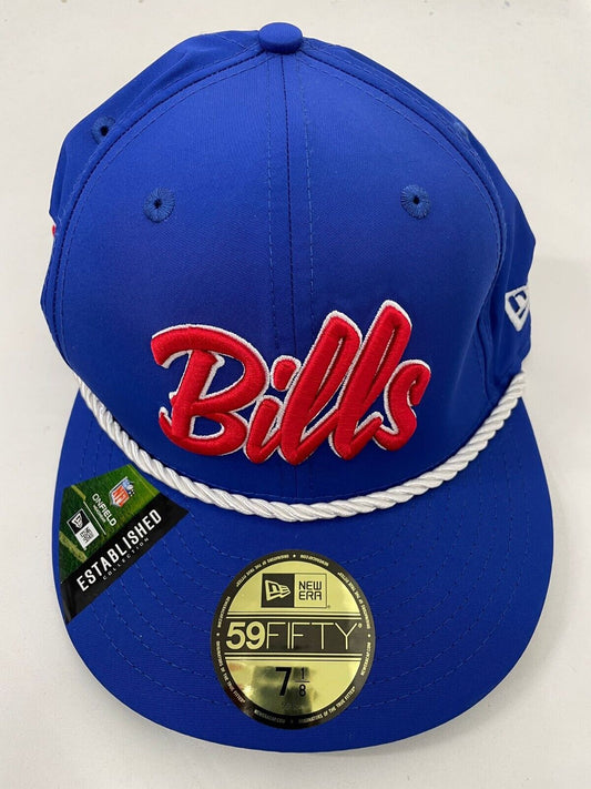 Buffalo Bills Mens 7 1/8 Blue On-Field 2019 Sideline Home Hat Cap NFL 59FIFTY