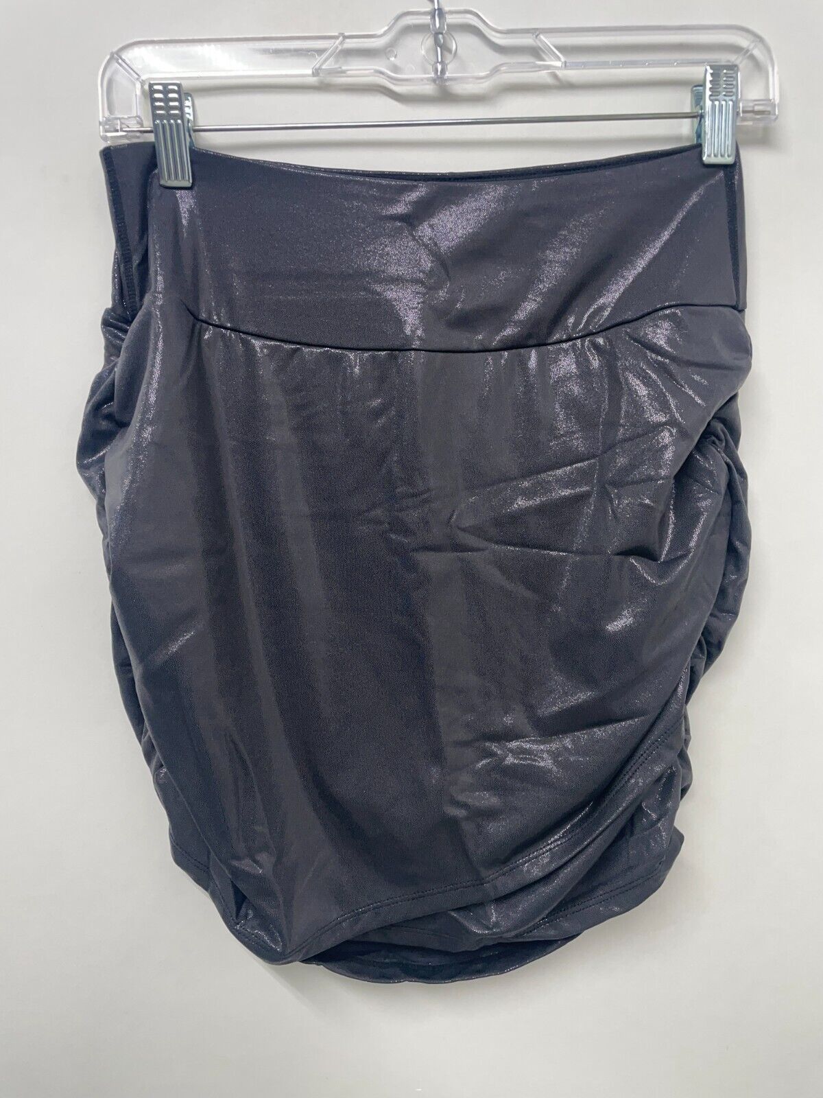 Halara Women's M Cloudful 2-in-1 Ruched Casual Skirt Shiny Dusk Black Skort NWT