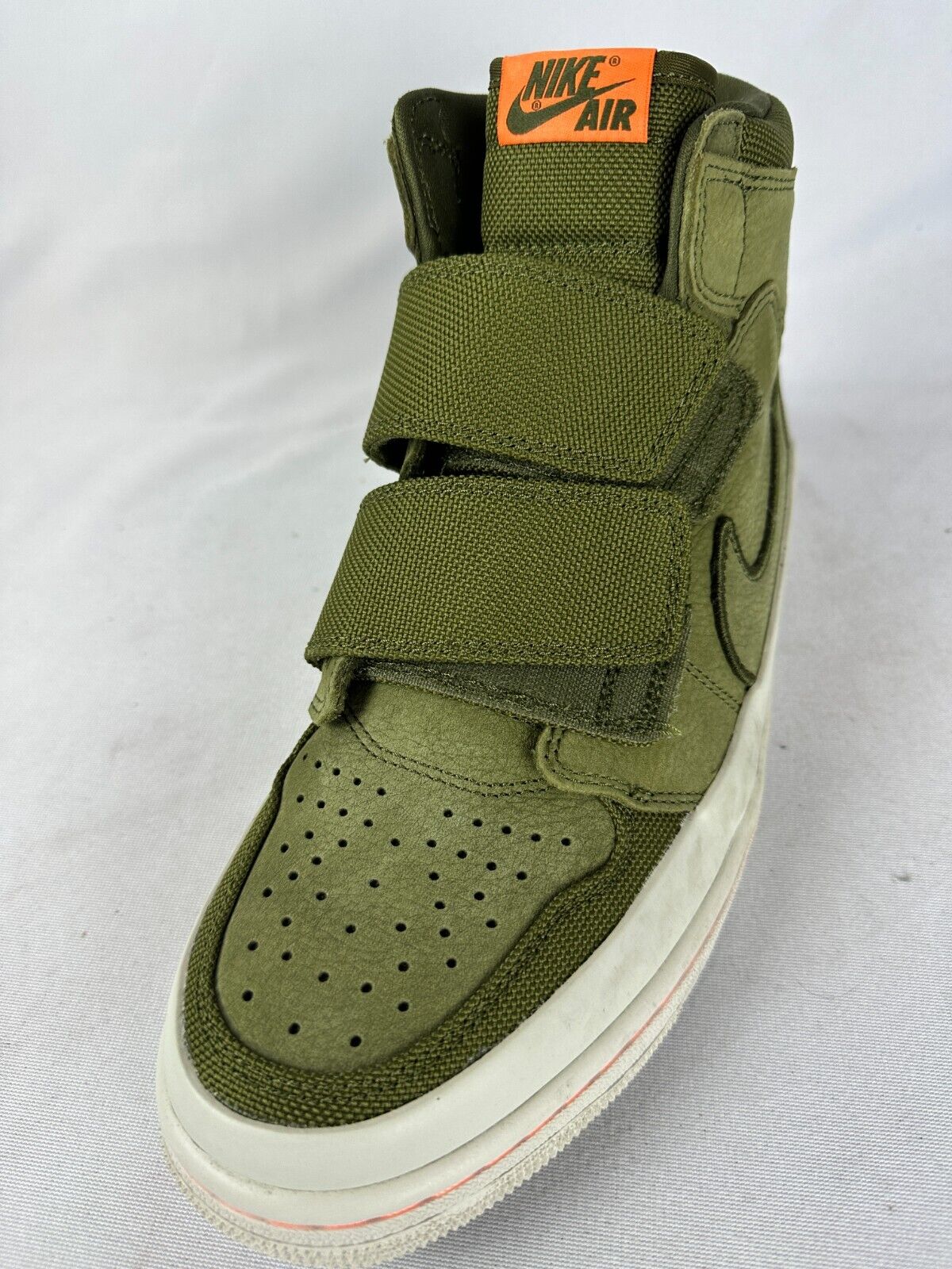 Nike Mens 8 Air Jordan 1 Retro High Double Strap 'Olive Canvas' AQ7924-305