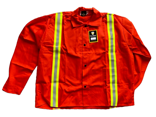 Tillman Mens 3XL Orange 6230DRQ Reflective FR-7A Safety Cotton Welding Jacket