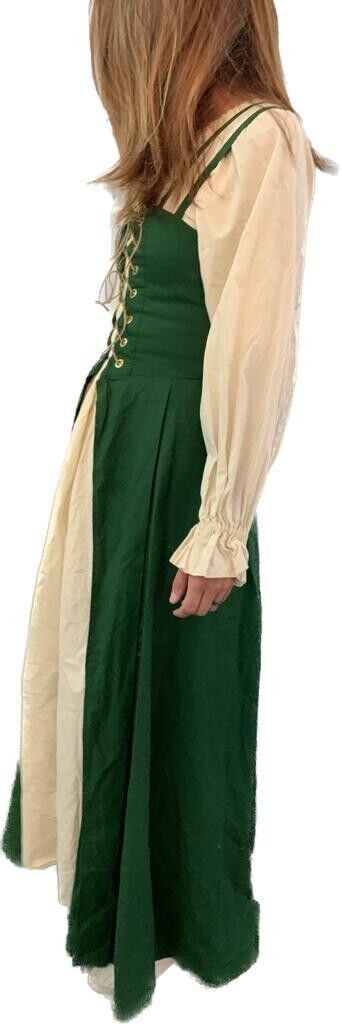 Medieval Faire Magic Myst Womens S Wench Costume Renaissance Peasant Green Dress