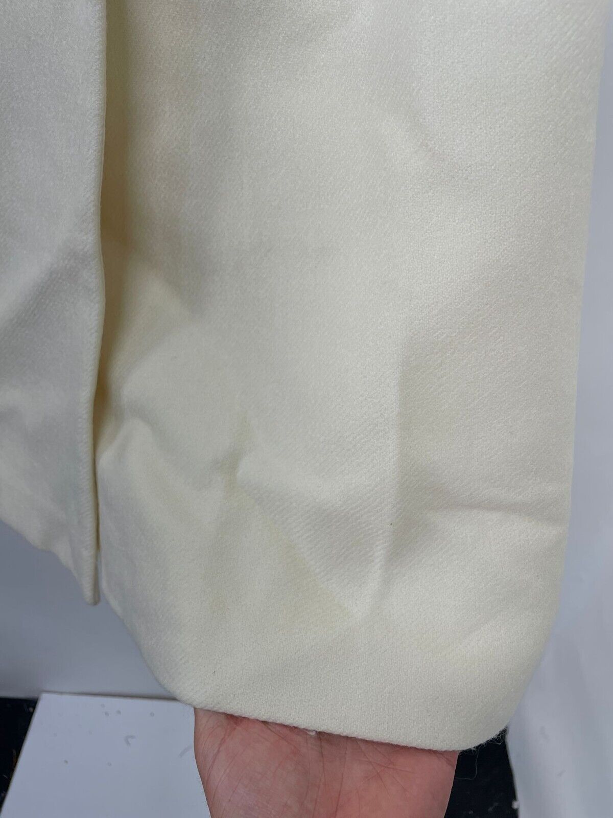 Zara Womens M Premium Wool Blend Double Breated Coat 2061/122/712 Ecru Ivory
