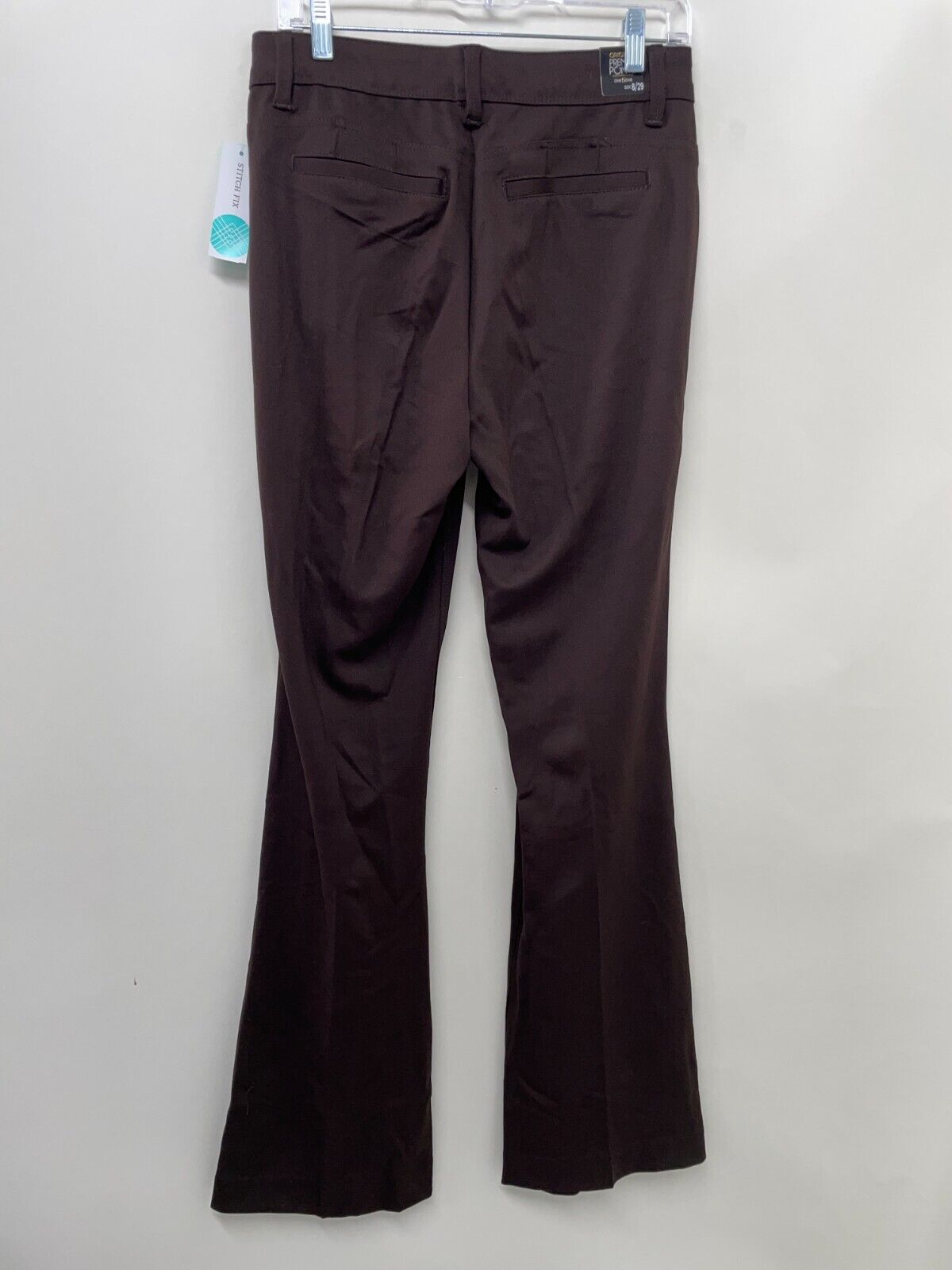 One5One Women 8/29 Ensley High-Rise Long Inseam Ponte Bootcut Trouser Brown Pant