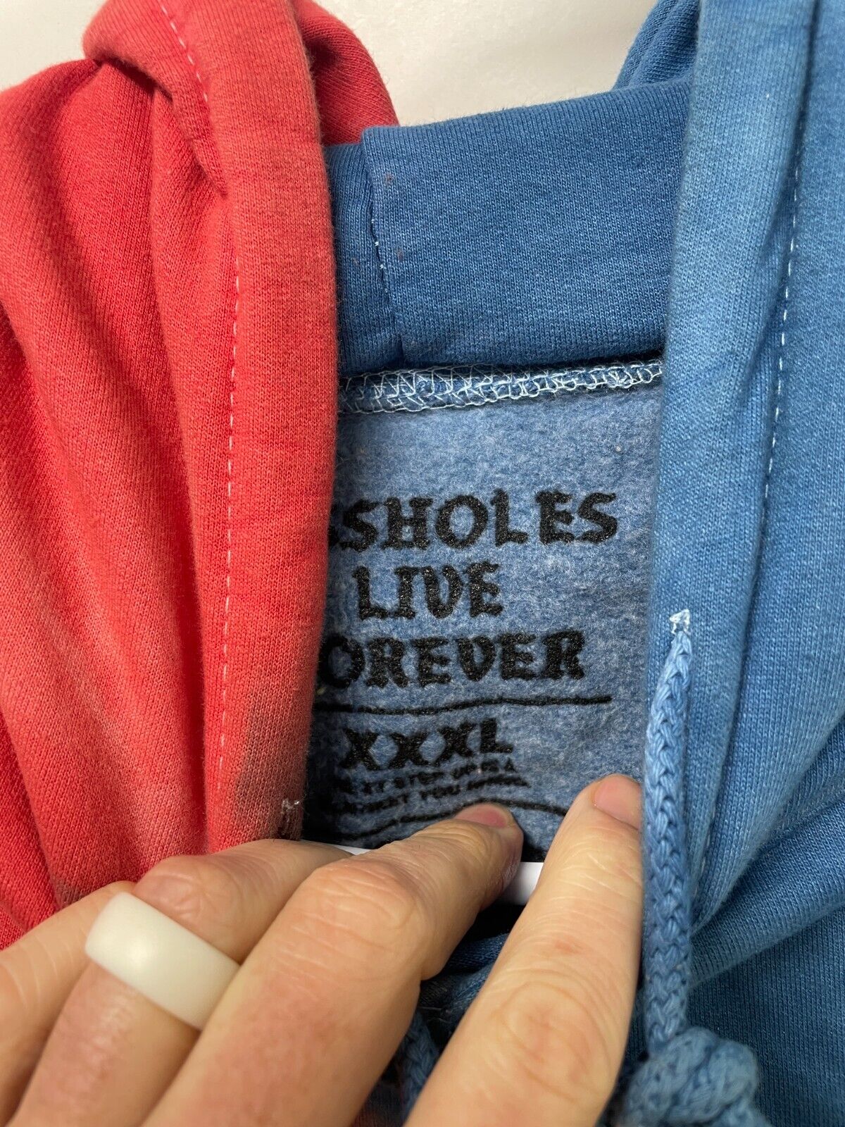 A**holes Live Forever Men XXXL Hoodie Sweatshirt Multicolor Tie-Dye Pullover ALF