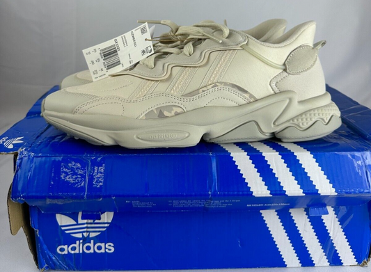 Adidas Mens 10 Ozweego Aluminium Metal Grey Running Shoes Sneaker GX3322