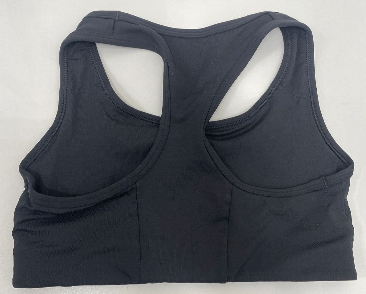 Gymshark Womens L Essential Racer Back Sports Bra Black B1A6M-BBBB