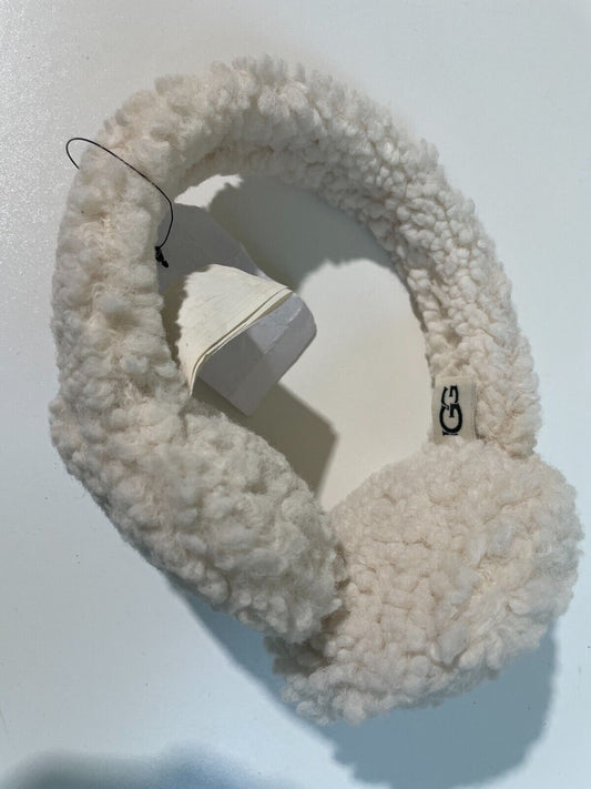 Ugg Womens One Size Sherpa Earmuff Ivory Ear Warmer 20072DL21