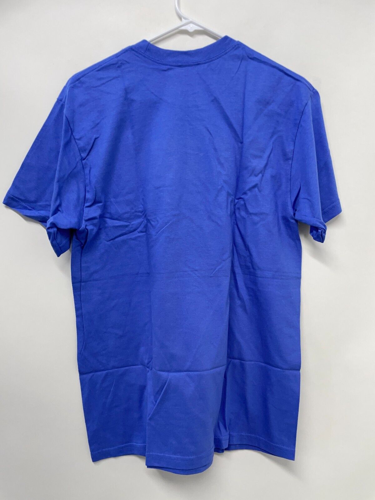 Marina Unisex M Mans World T-Shirt Blue Graphic Tee Short Sleeve Crewneck Pop