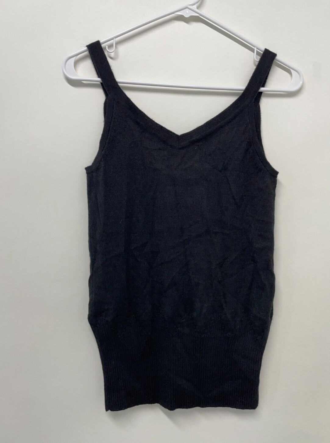 AIAYU Womens S Aires Tank Top Black Knit Llama Wool Slim Fit Flora and Henri NWT