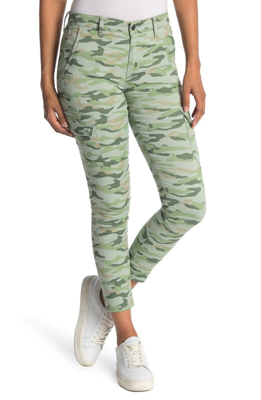 Joe's Jeans Womens The Icon Soft Olive Green Camo Ankle Cut Jean Pants Skinny