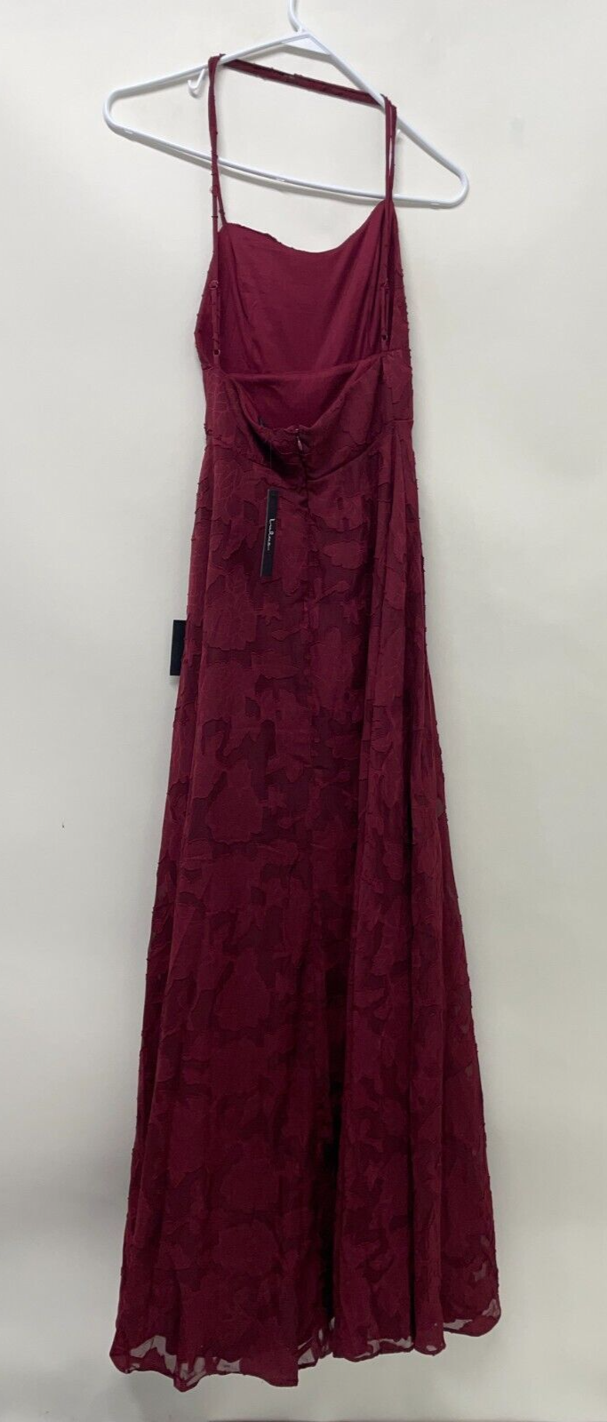 Lulus Womens XS Let There Be Romance Floral Maxi Dress Burgundy Burnout 120D2014