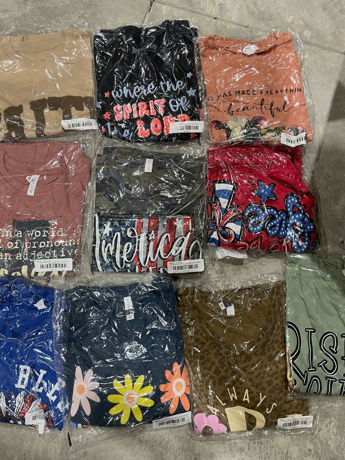 Love in Faith Women Wholesale T Shirt Lot of 46 Christian Jesus Religious Resale
