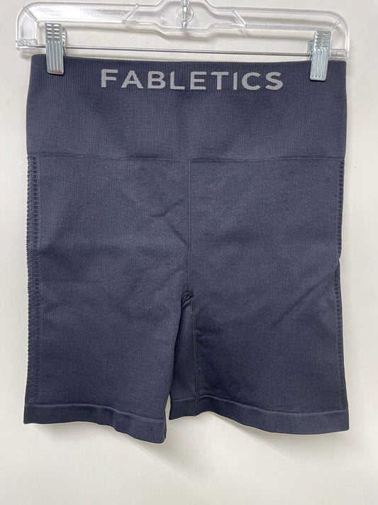Fabletics Women's M Sync Seamless High-Waisted 6'' Short Washed Black Gym Active