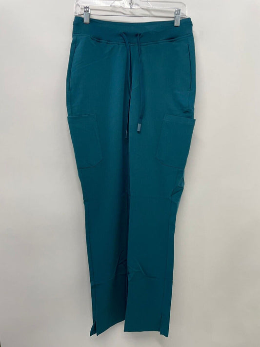 Mandala Scrubs Womens XS 9 Pocket Cargo Pants Drawstring Caribbean Blue