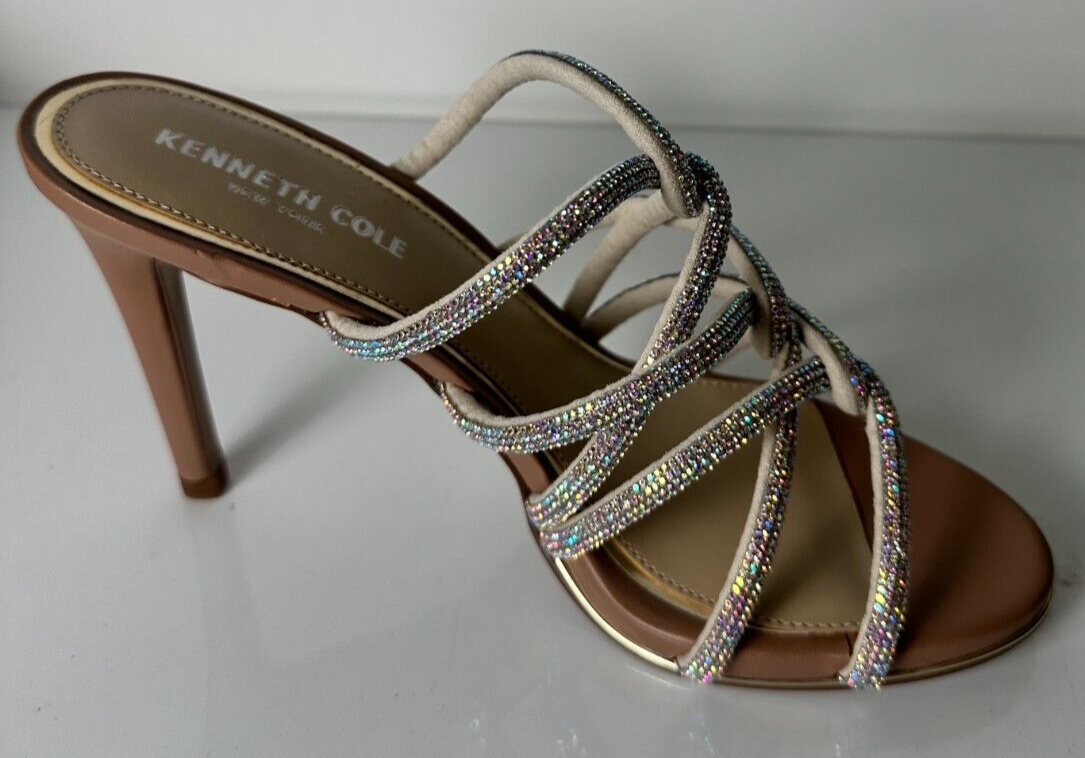 Kenneth Cole Women's 7 Brooke 95 Twisted Jeweled Heels Sandals Silver KLS2045MJ