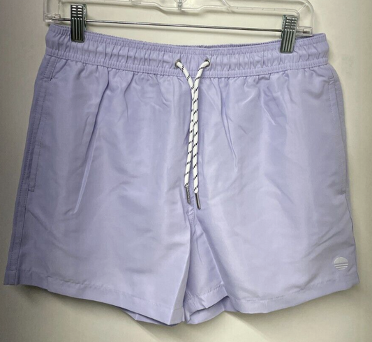New Look Mens S Swim Shorts Lilac Elastic Drawstring Waist Trunks Purple ASOS