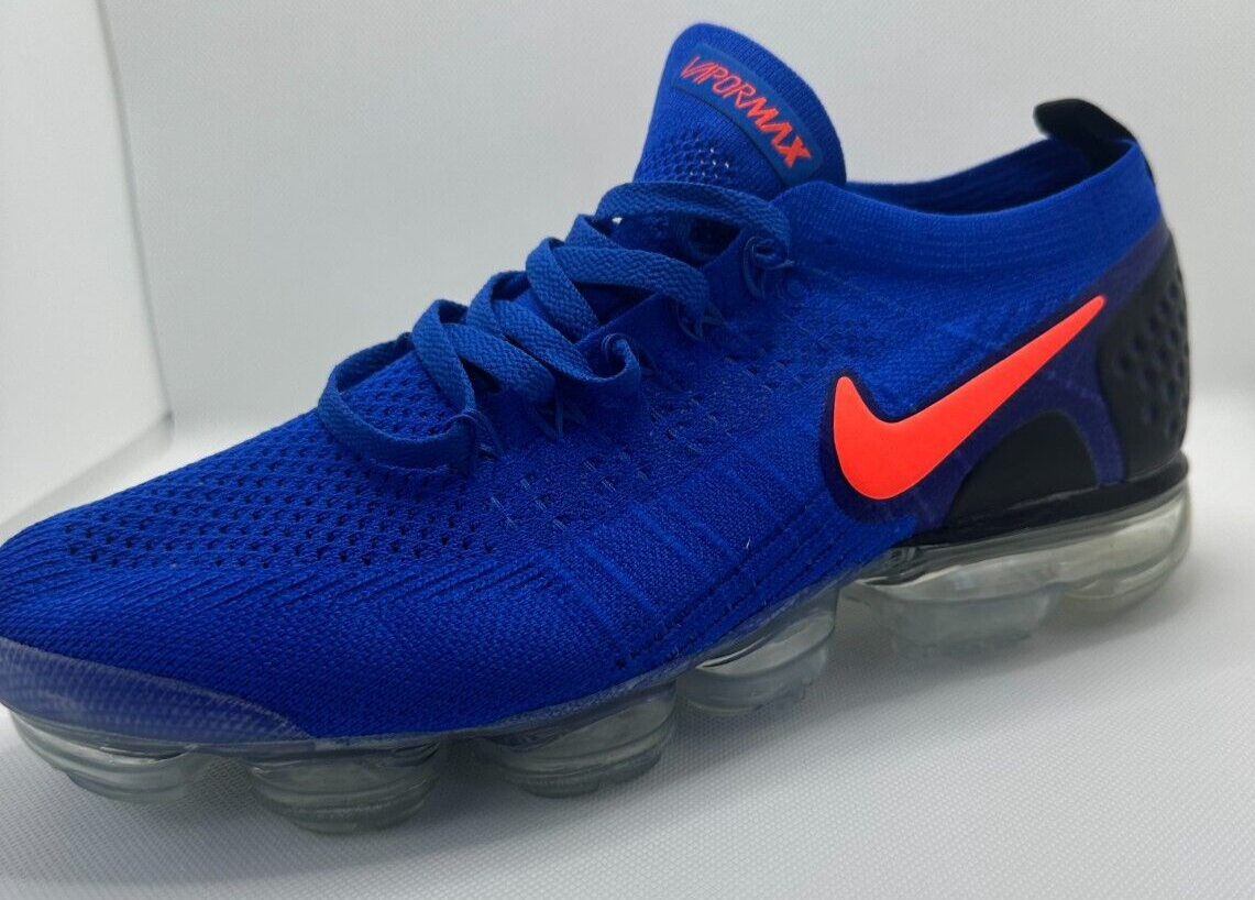 Nike Mens 10 Air VaporMax Flyknit 2 Racer Blue Running Shoes Sneakers 942842-400