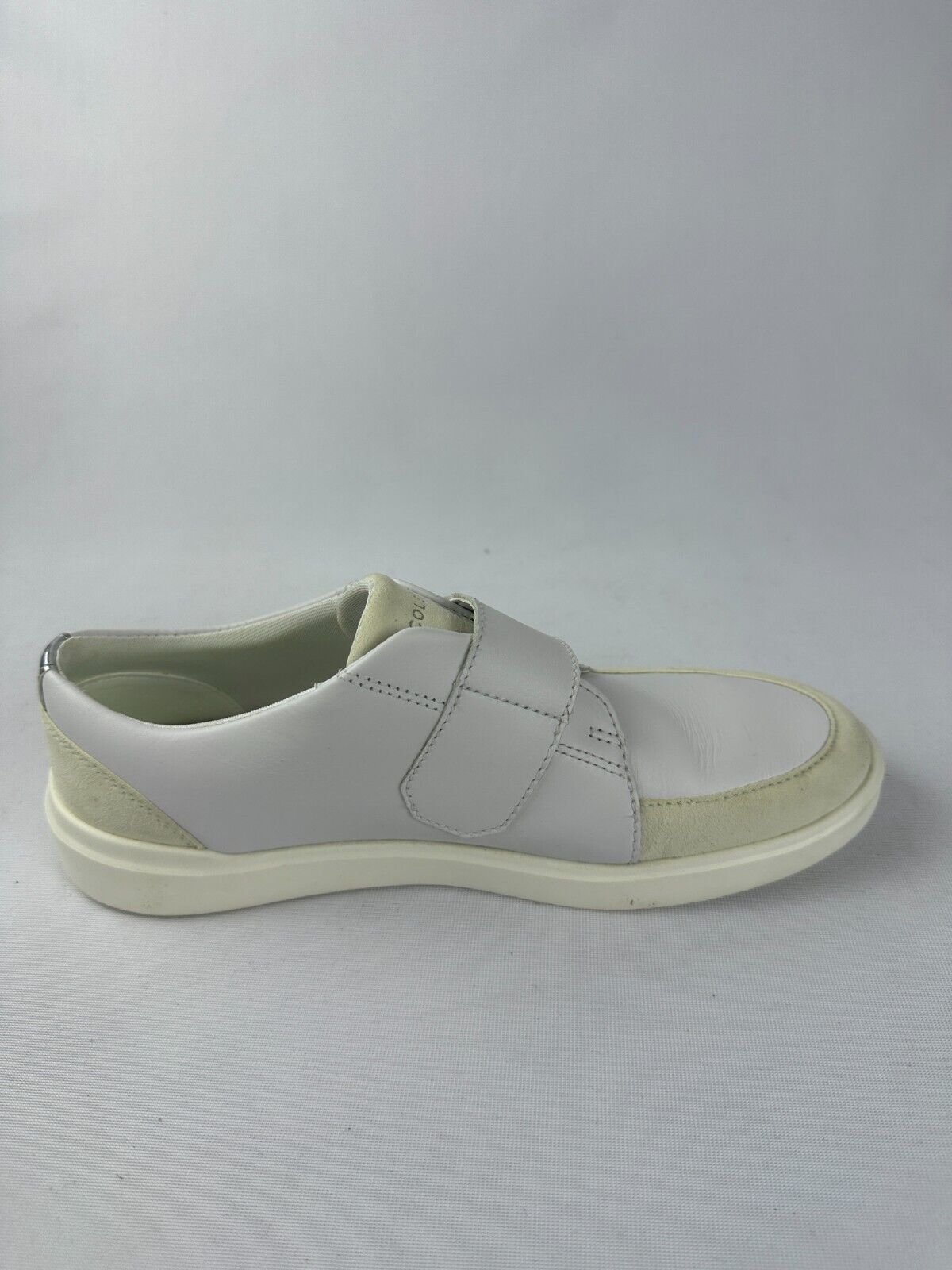 Cole Haan Mens 8.5 Monk Strap Leather City Sneakers White Crosscourt W21760