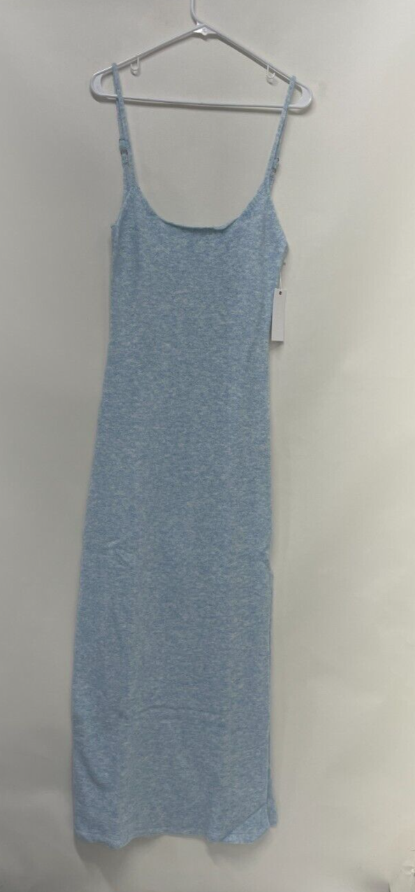 Staple & Hue Women's S Ira Dress Baby Blue Backless Wool Blend Knit Maxi NWT
