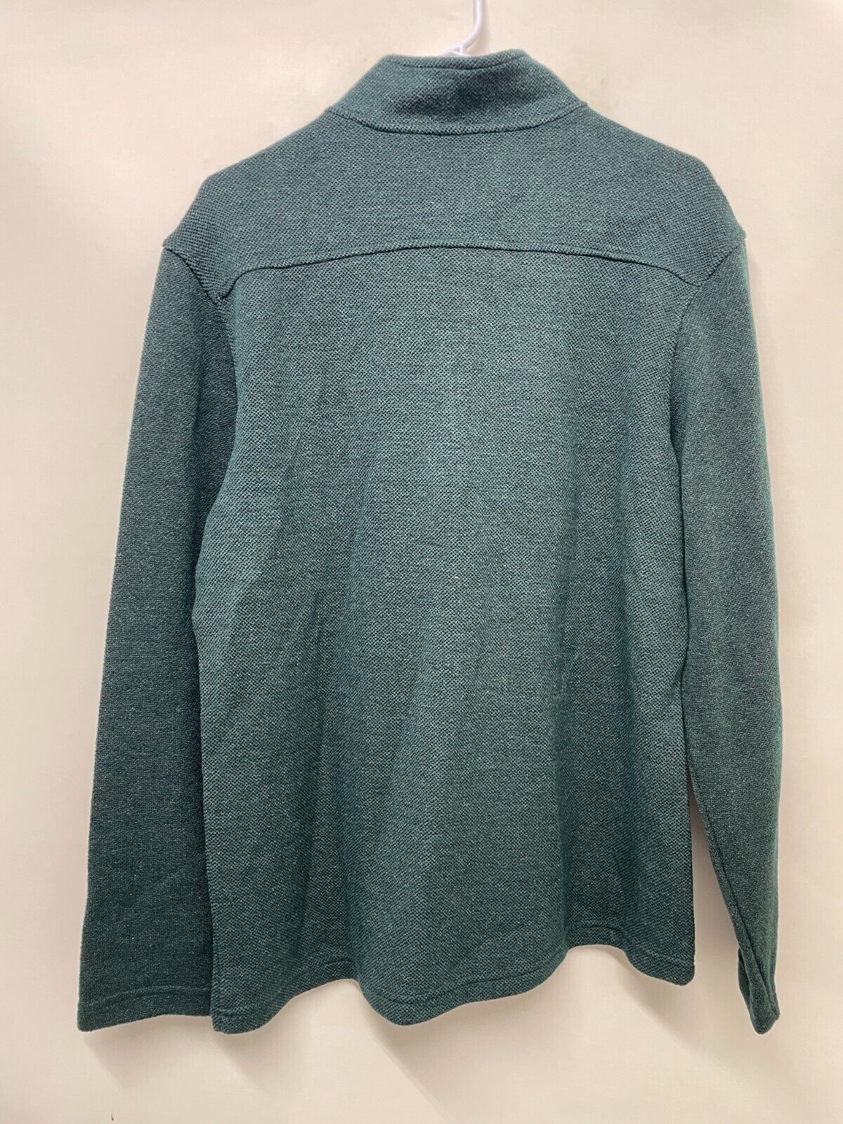 Artefact Mens L Barry Textured Quarter-Zip Zip Pullover Dark Green Mock Neck NWT