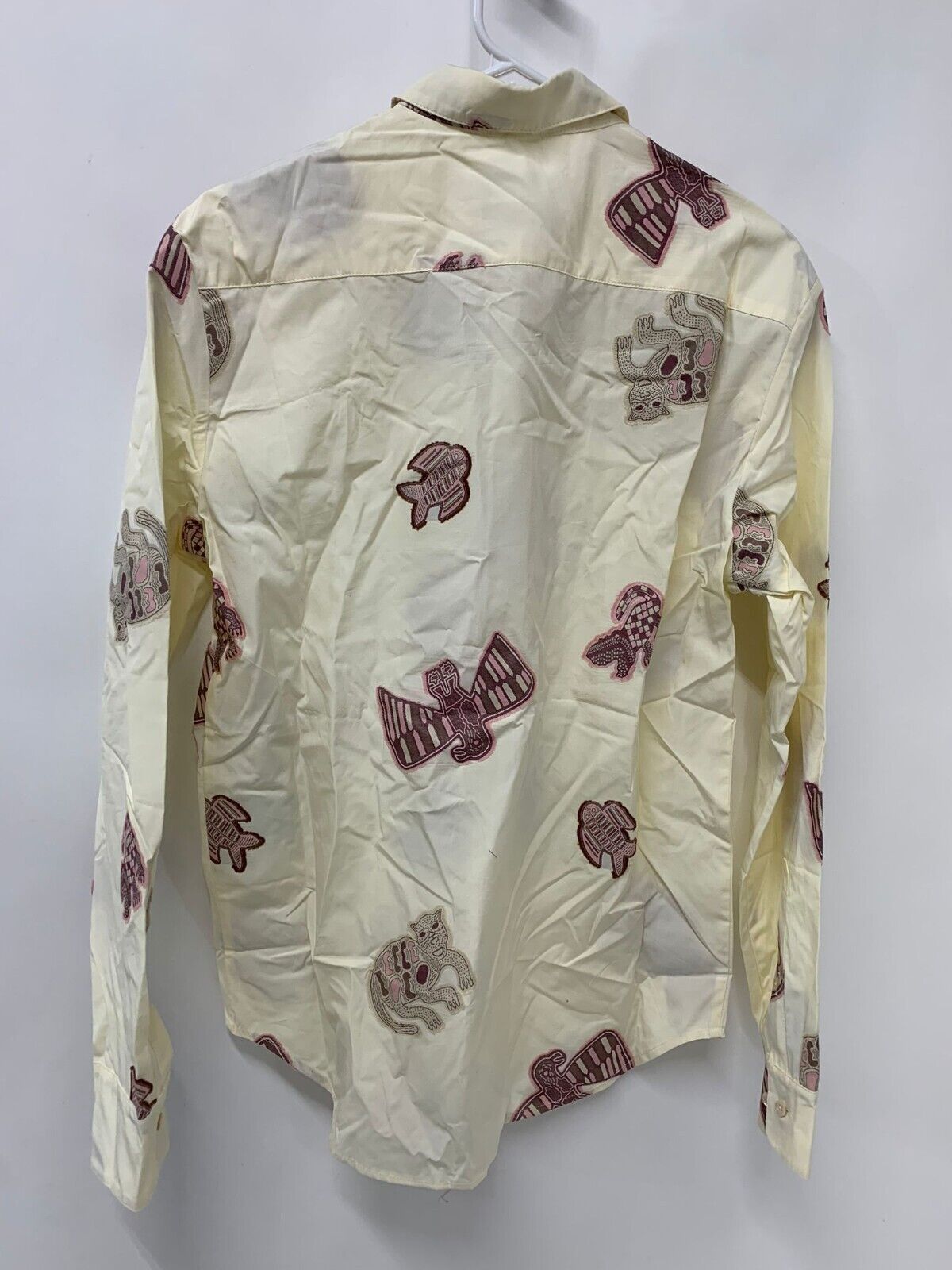 A King of Guise Mens M Jacquard Eden Button Down Flores Shirt Radio Medellin