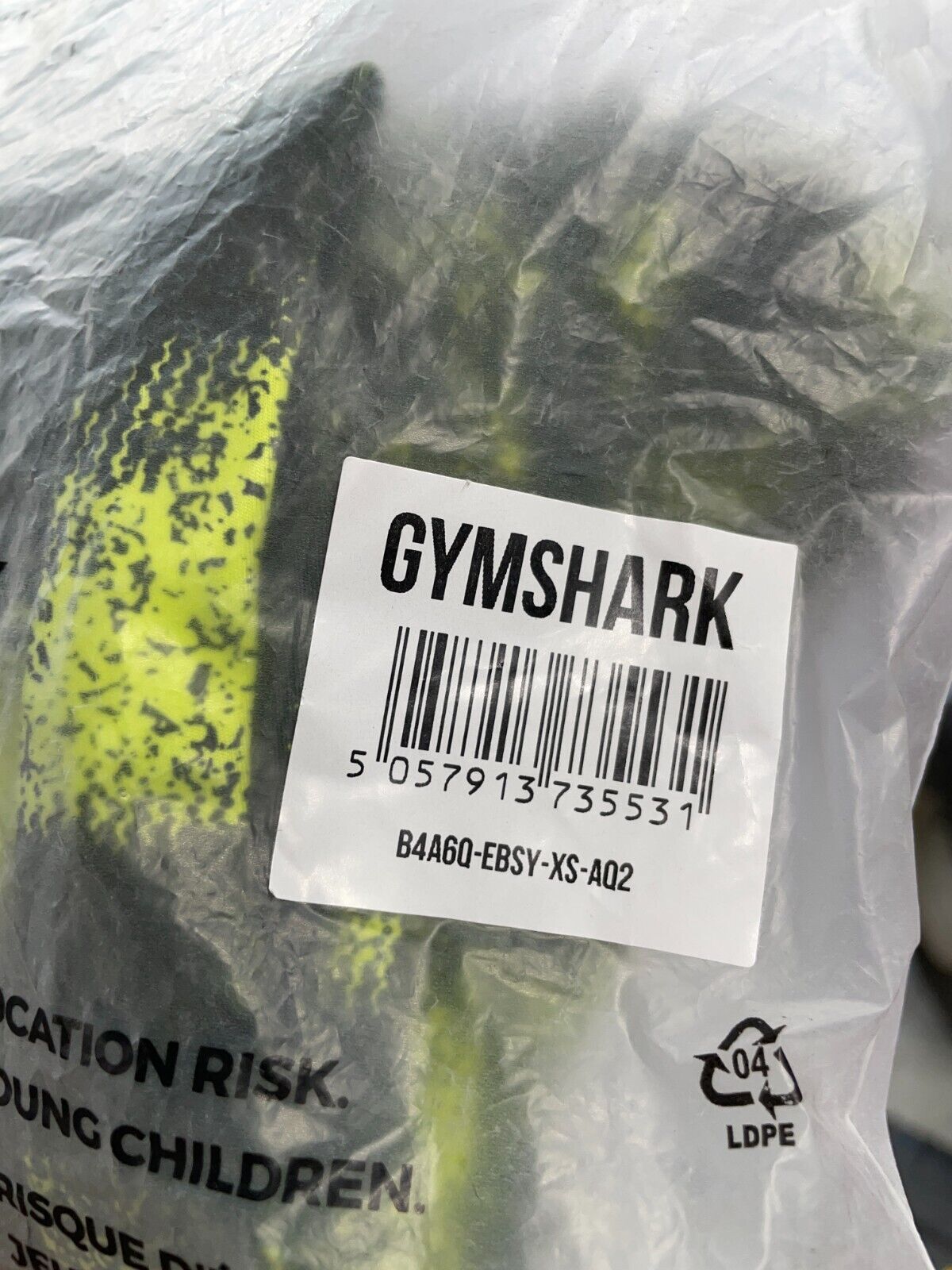 Gymshark Womens XS Power Regular Leggings High-Waisted Moss Olive Print B4A6Q
