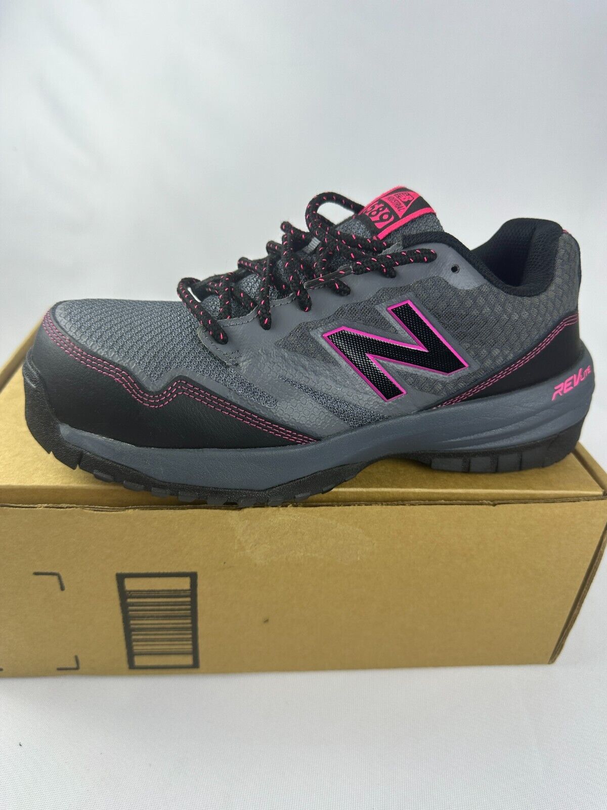 New Balance 589 Womens 8.5 Composite Toe Gray/Pink Safety Work Shoe WID589T1