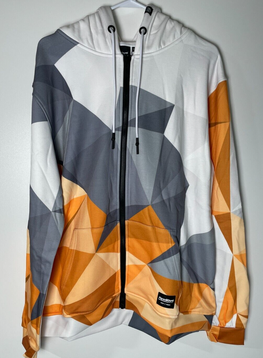 Fresh Hoods Men's XL Daylight Cubes Geometric Full Zip Hoodie Unisex SCHD-55982