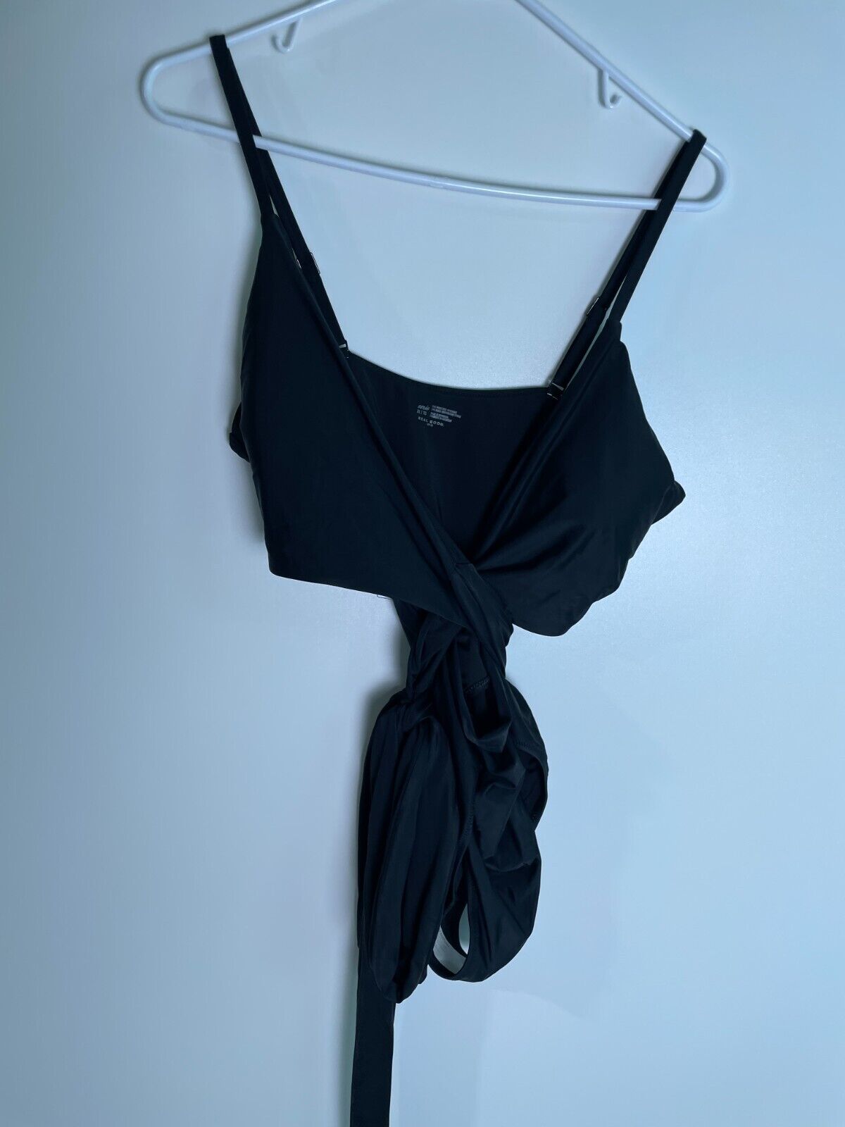 Aerie Women's XL Wrap Full Coverage One Piece Swimsuit True Black 0751-4292