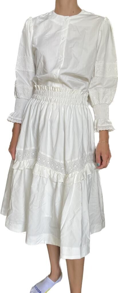 Prairie Girls 18y Womens S White Ana Set Skirt Amish Cottage Core Sweet Threads